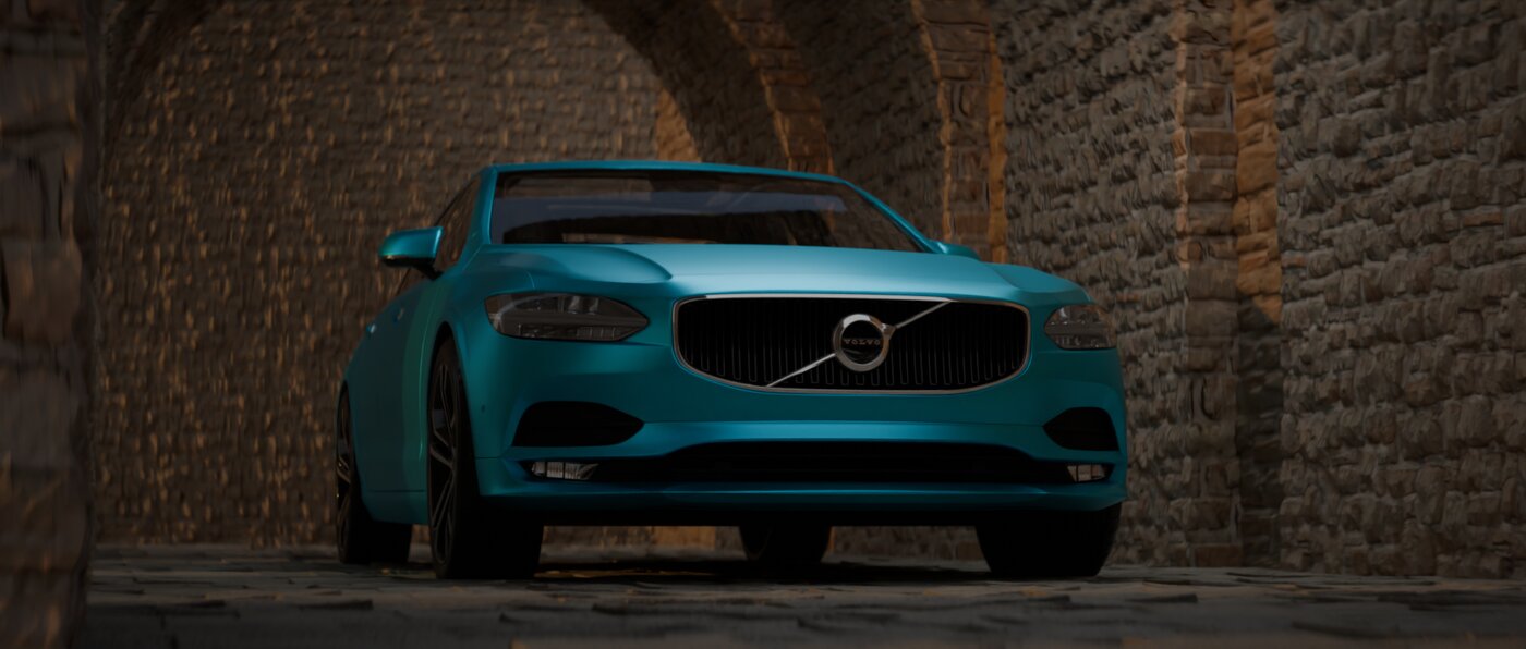Volvo — Frontansicht im Tunnel